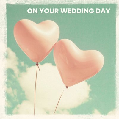 Pair Of Heart Balloons Personalised Wedding Day Balloon