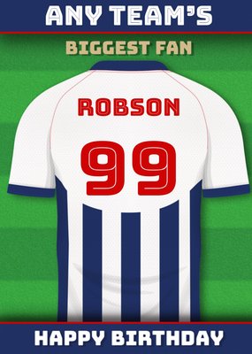 Football Legends Name And Number Football Shirt Birthday Card