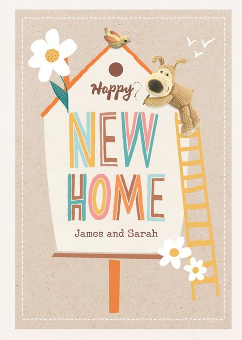 Cute Boofle Bird House New Home Card