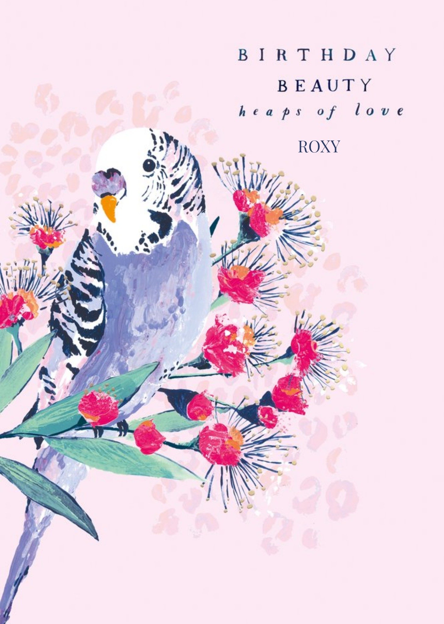 Moonpig Hotchpotch Bird Floral Illustrated Birthday Card