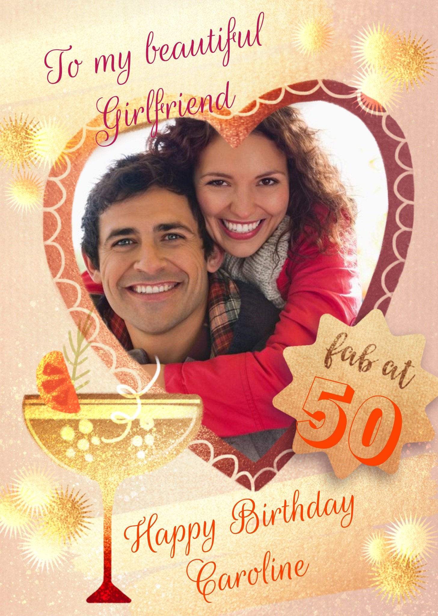 Moonpig To My Beautiful Girlfriend Fab At Photo Upload Birthday Card