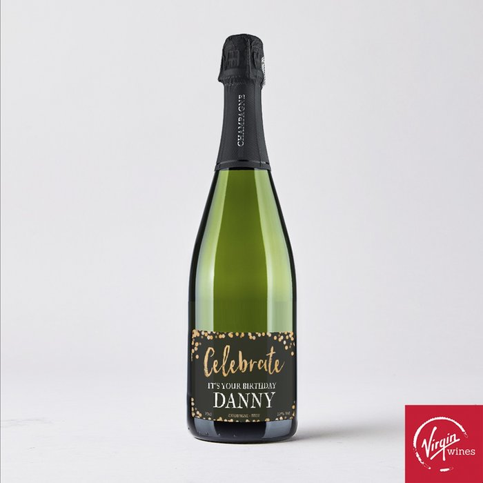 Personalised Celebrate Birthday Champagne 75cl