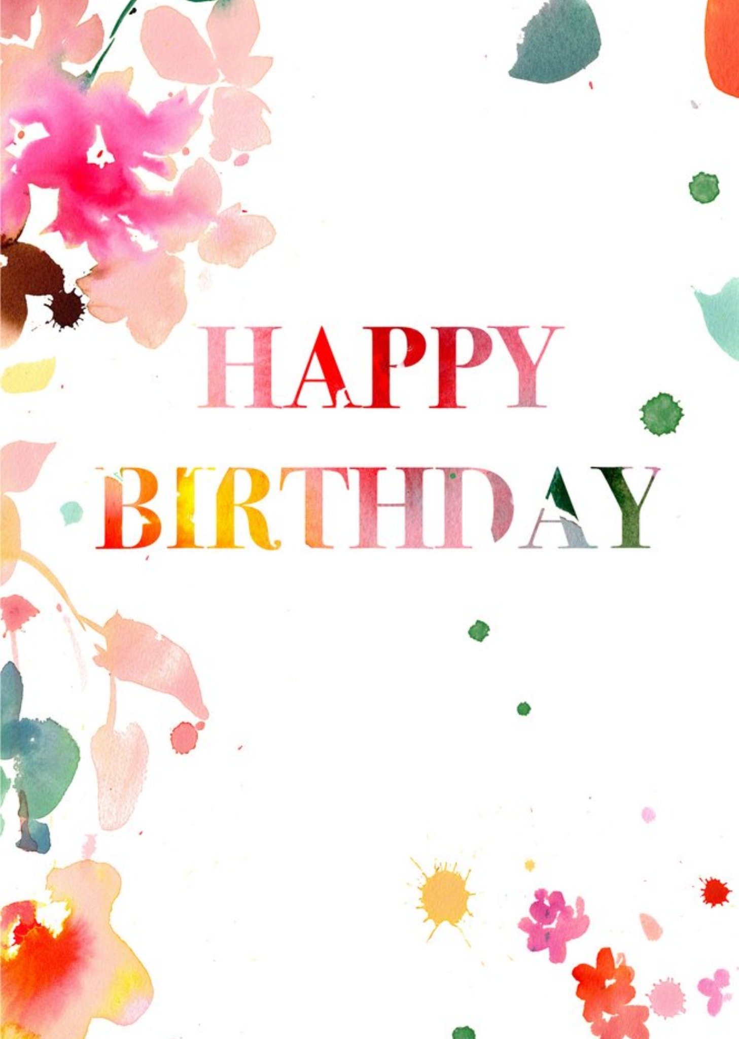 Moonpig Colourful Paint Happy Birthday Card