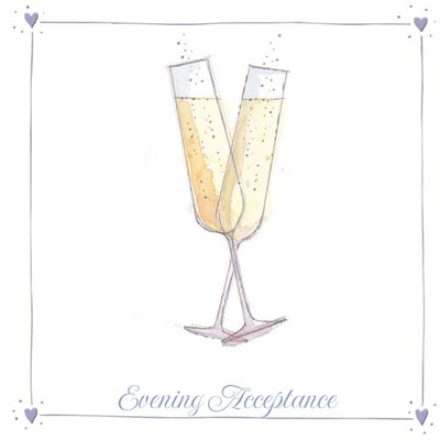 Illustrated Champagne Toast Personalised Card