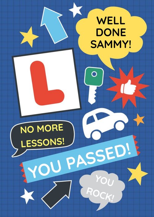 Shout Out Personalised Passed Driving Test Card