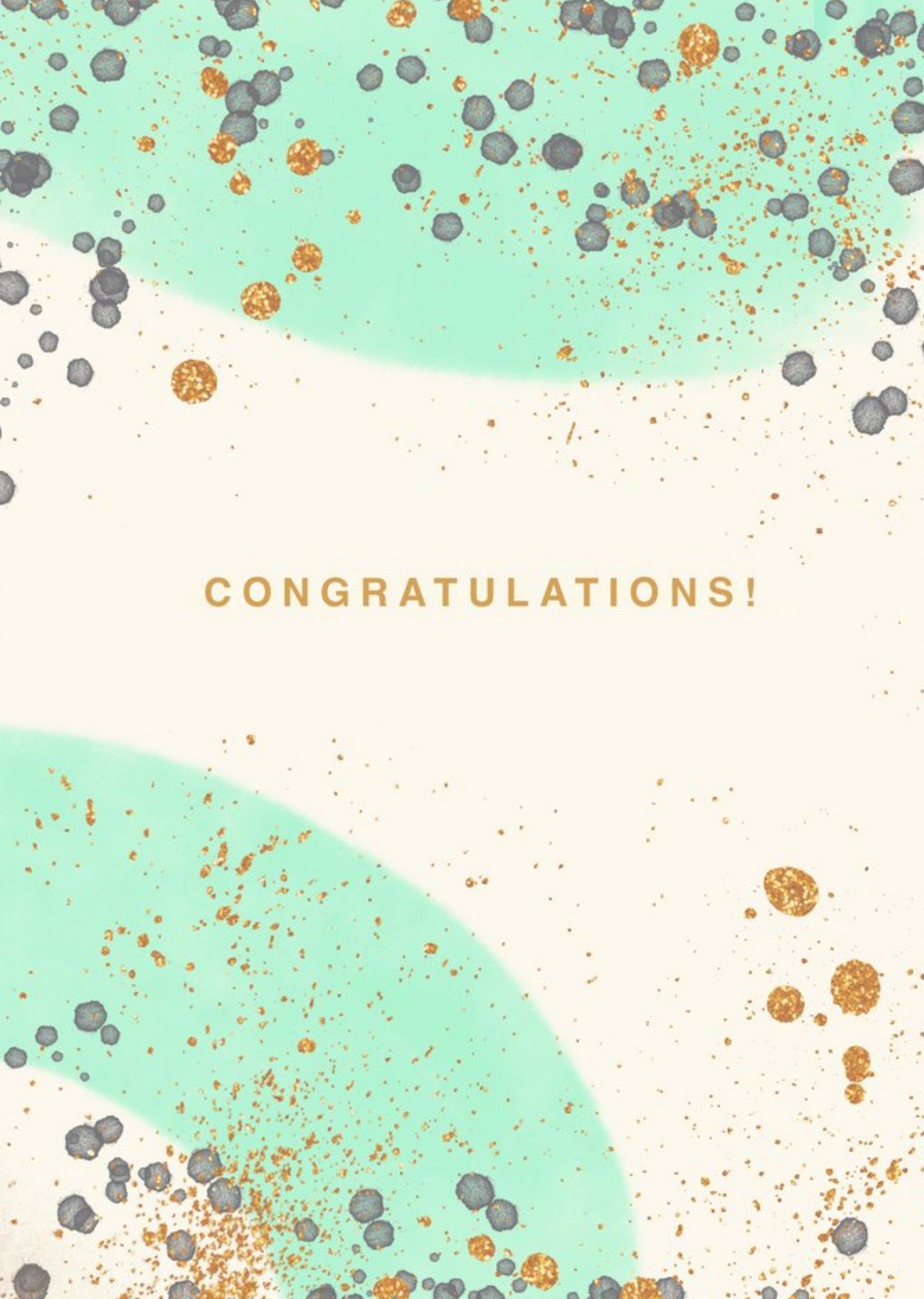 Moonpig Dalia Clark Design Abstract Paint Splatter Congratulations Card