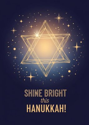 Shine Bright This Hanukkah Illustrated Card