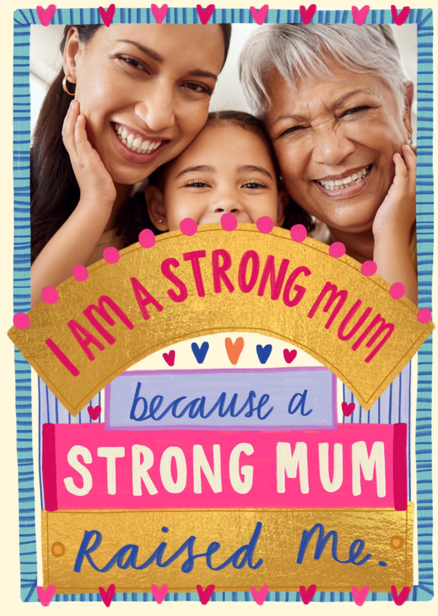 Moonpig I Am A Strong Mum Because A Strong Mum Raised Me Photo Upload Card