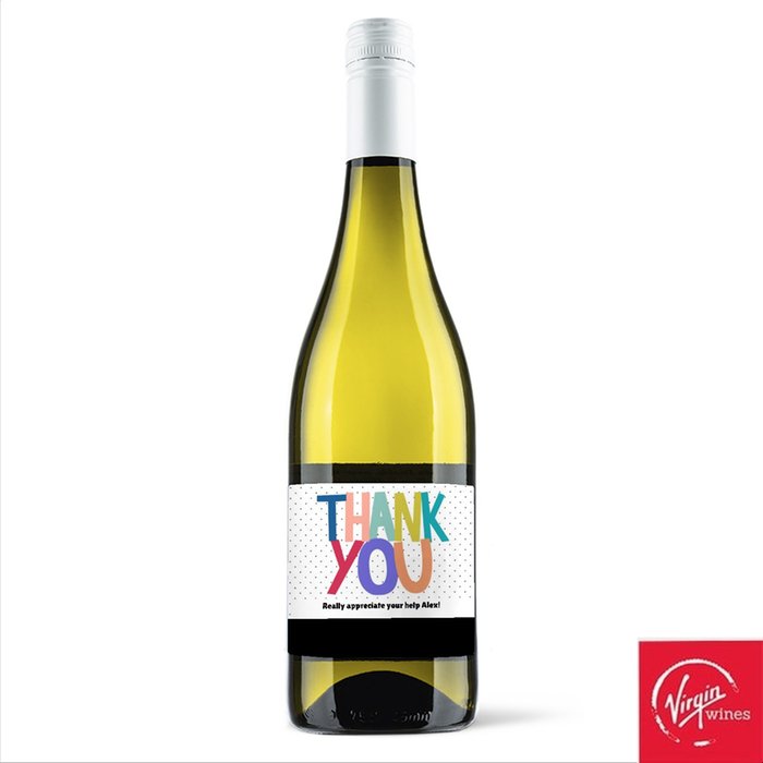 Virgin Wines Personalised Thank You Pinot Grigio 75cl