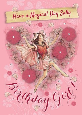 Pink Fairy Magical Day Personalised Birthday Card