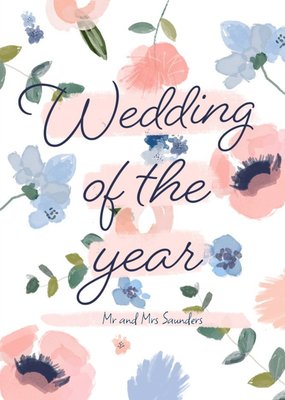 Floral Wedding Of The Year  Wedding Card