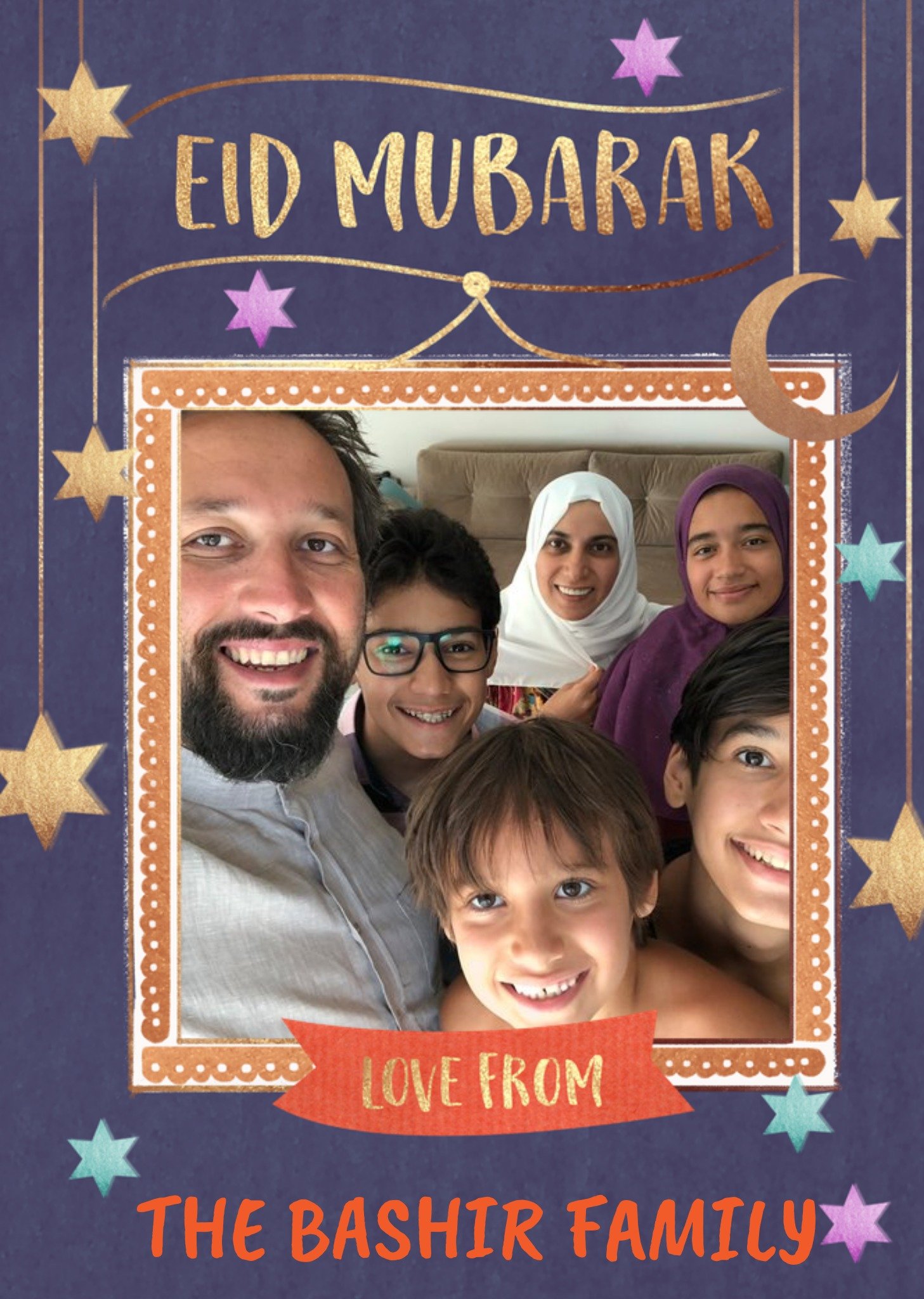 Moonpig Catherine Worsley Photo Upload Family Eid Card