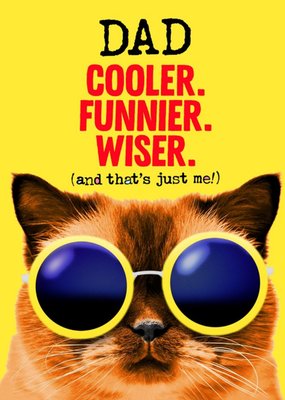 Dad Cooler Funnier Wiser Card