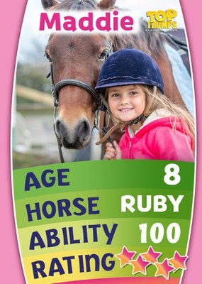 Top Trumps Horse Riding Photo Upload Card