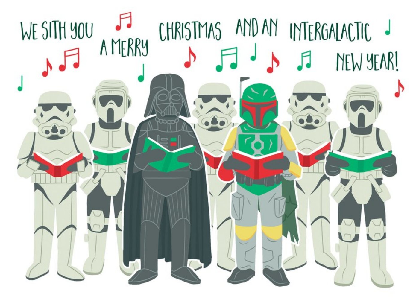 img zvqiR iG zoom star wars merry christmas and and intergalatic new year card | moonpig