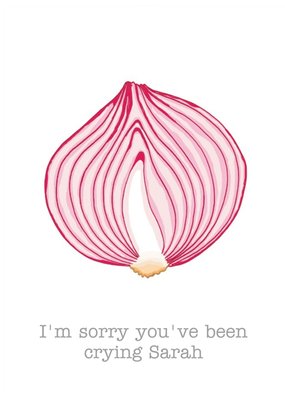 Large Onion Illustration I'm Sorry Card