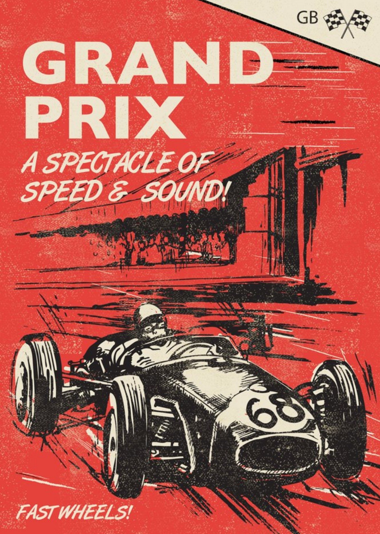 Moonpig Grand Prix A Spectacle Of Speed And Sound Card