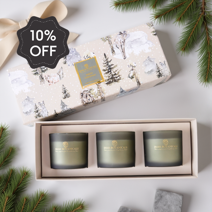White Christmas Candle Trio by Irish Botanicals