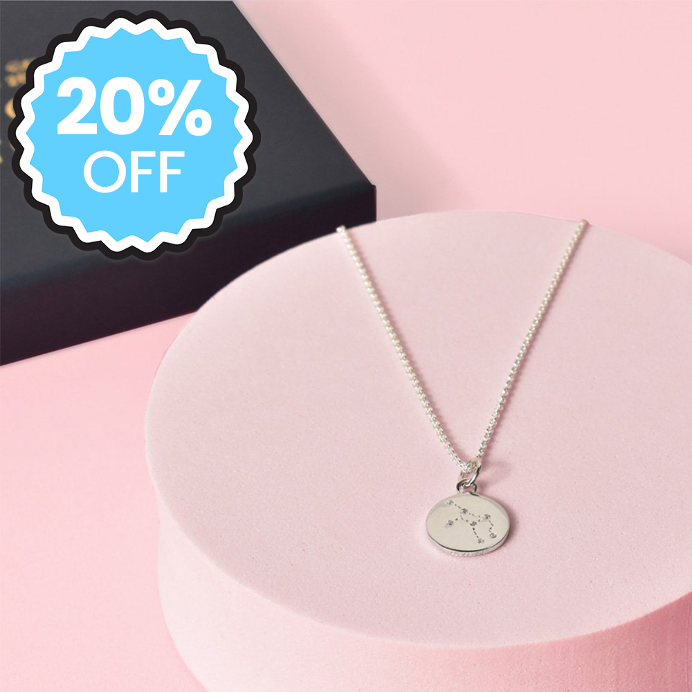 Posh Totty 'virgo' Zodiac Silver Necklace