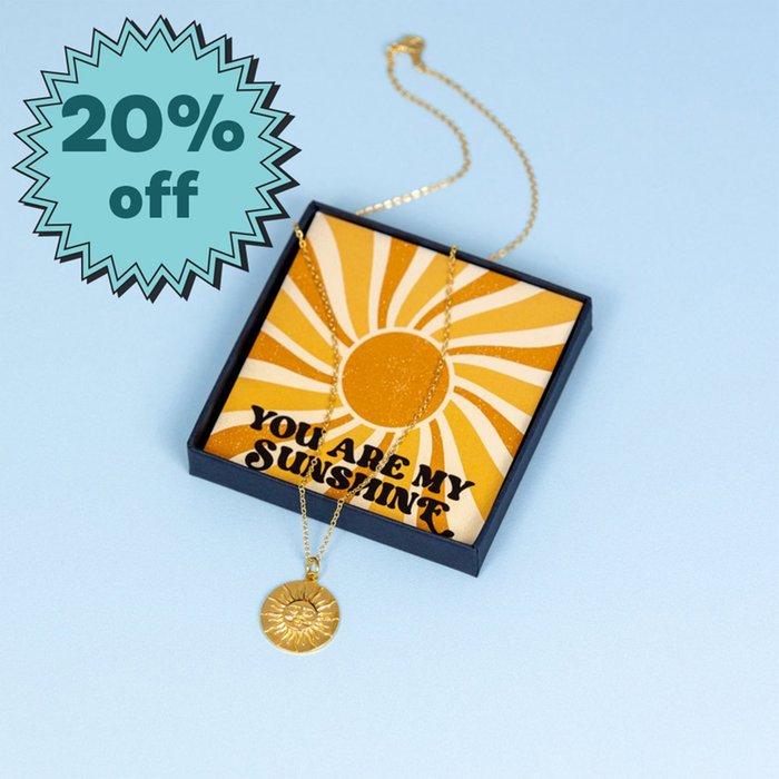 You Are My Sunshine Gold Necklace