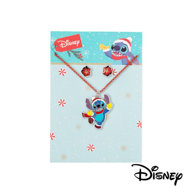 Disney Stitch Earrings & Necklace Gift Set