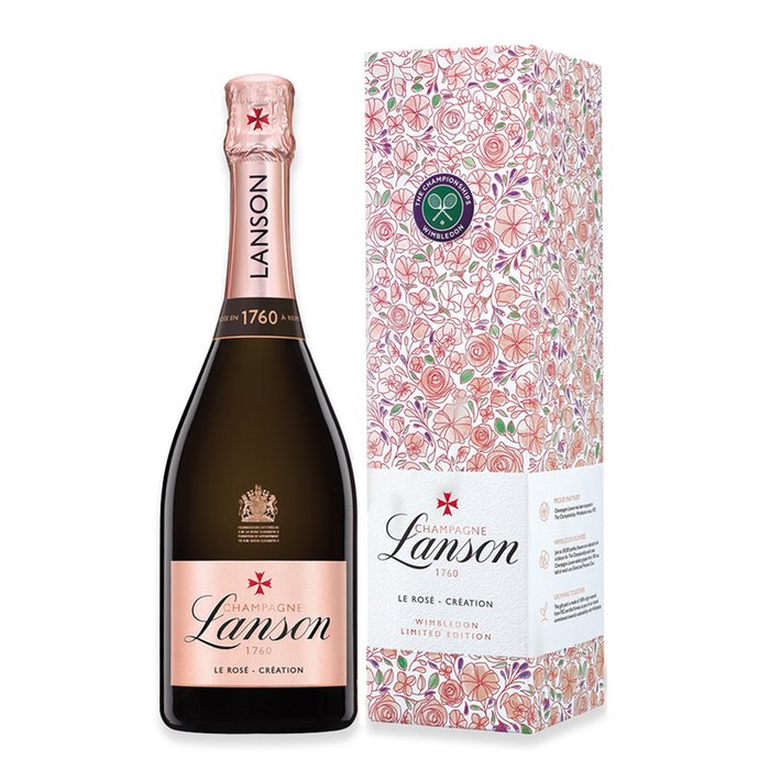 Lanson x Wimbledon Le Rosé Creation Brut NV 75cl in Pink Gift Box 