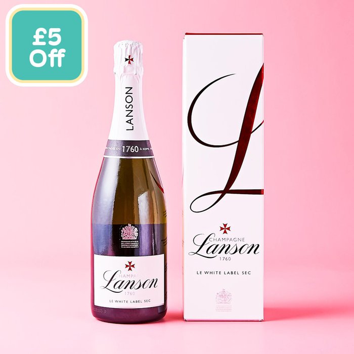 Lanson Le White Label Sec Champagne 75cl Gift Box