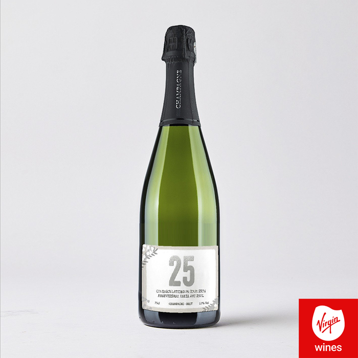 Personalised 25th Anniversary Champagne 75cl