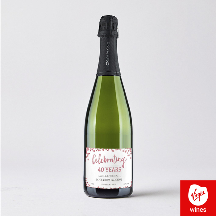 Personalised 40th Anniversary Champagne 75cl