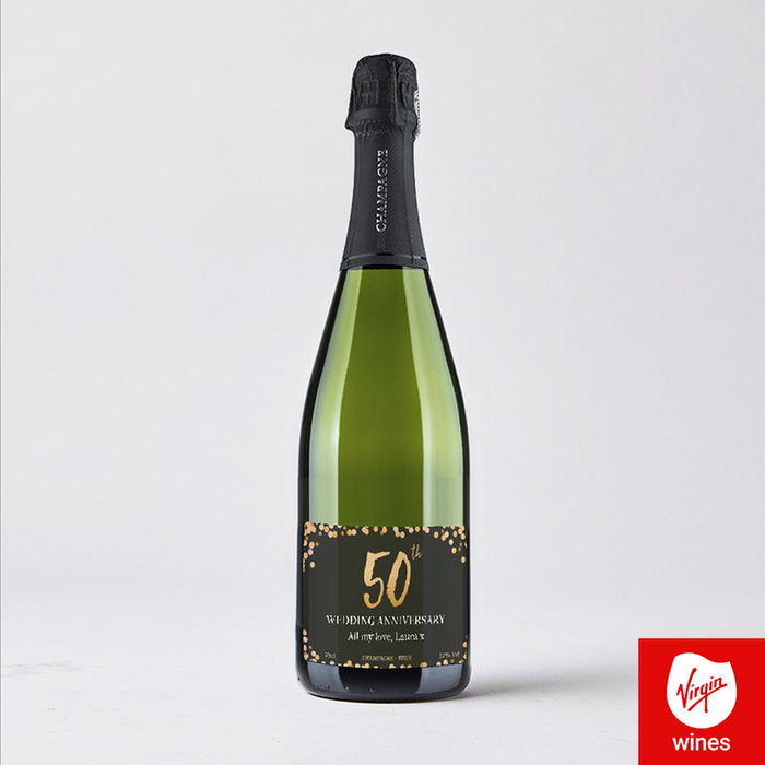 Personalised 50th Anniversary Champagne 75cl