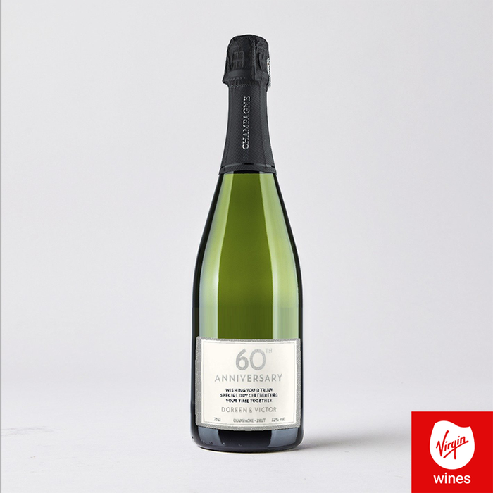 Personalised 60th Anniversary Champagne 75cl