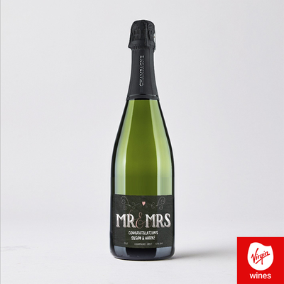 Personalised Mr & Mrs Champagne 75cl