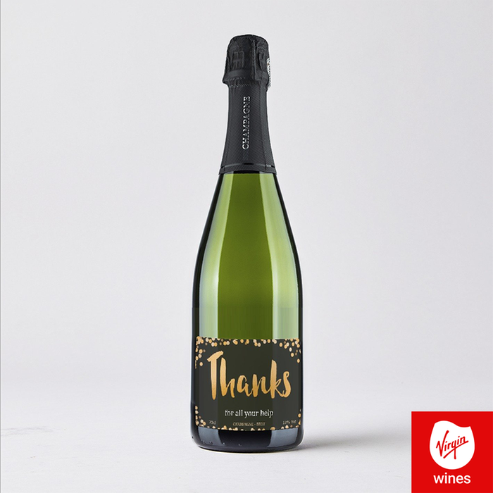 Personalised Thank You Champagne 75cl