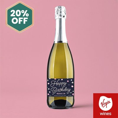 Virgin Wines Personalised Happy Birthday Prosecco 75cl