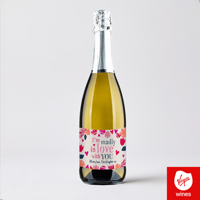 Virgin Wines Personalised Madly In Love With You Prosecco 75cl