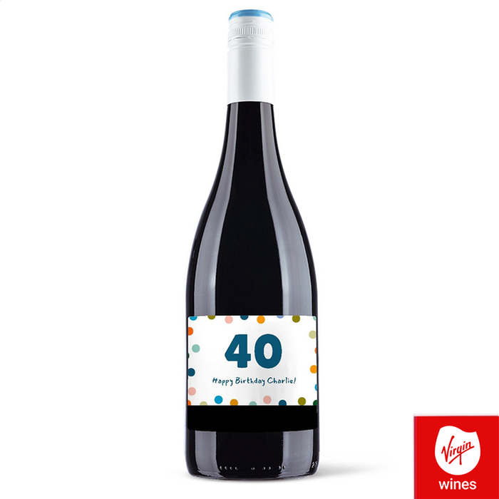 Virgin Wines Personalised Happy Birthday Merlot 75cl