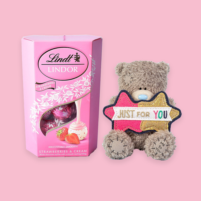 Tatty Teddy 'Just For You' & Lindt Strawberry and Cream 