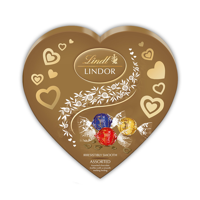 Lindt Lindor Gold Assorted Chocolate Truffles Heart Box 200g