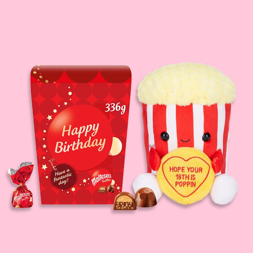 Swizzels Love Hearts Poppin' 18th Birthday & Happy Birthday Maltesers Truffles 336G