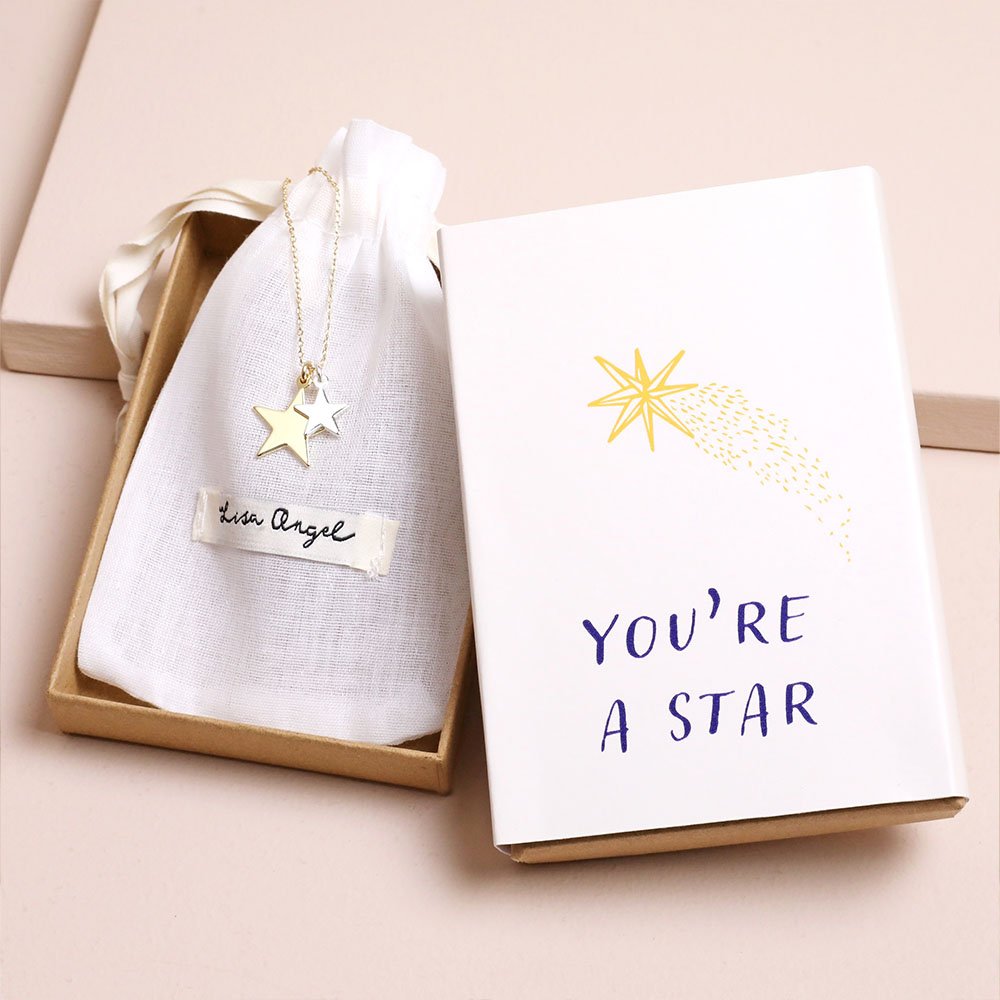 Lisa Angel You're A Star Double Star Necklace