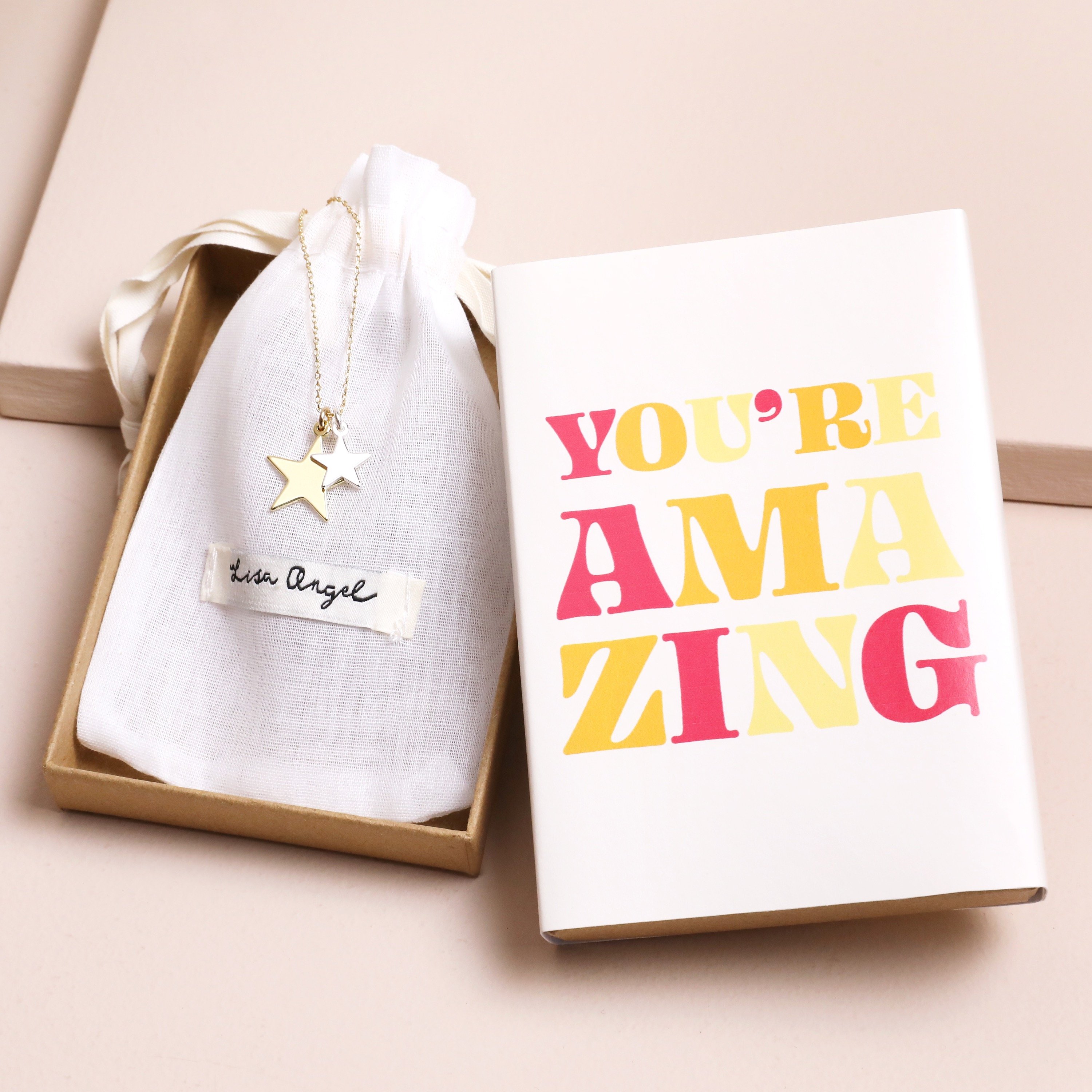 Lisa Angel You're Amazing Double Star Necklace