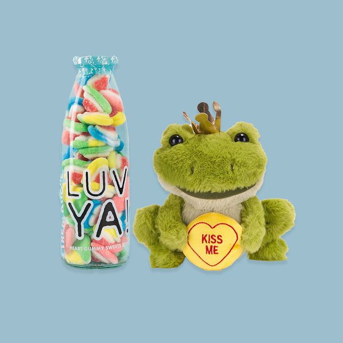 Swizzels Love Hearts 18cm Kiss Me Frog & Luv Ya Sweet Bottle