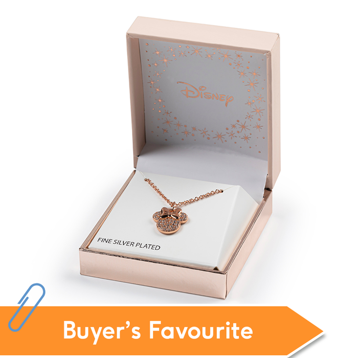 Disney Minnie Mouse Rose Gold Necklace