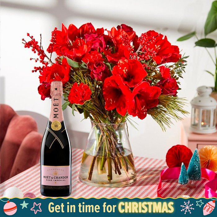 The Ultimate Christnmas and Pink Moet Gift Set