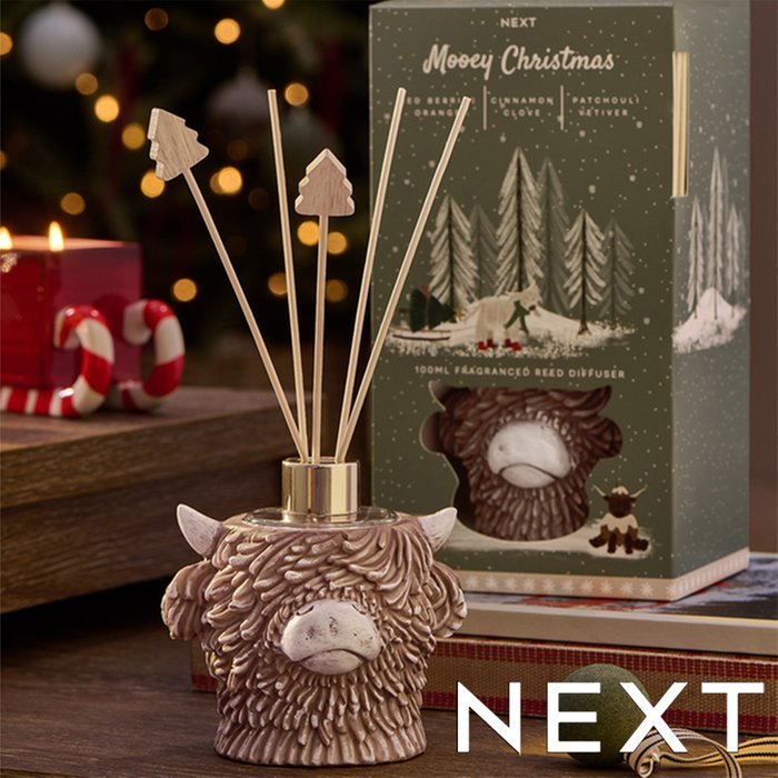 NEXT Mooey Christmas Hamish Head 180ml Diffuser 