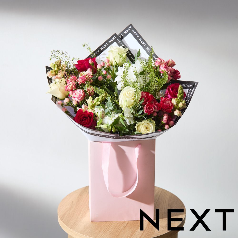 Next Flowers Next Mixed Rose & Antirrhinum Bouquet Gift Bag