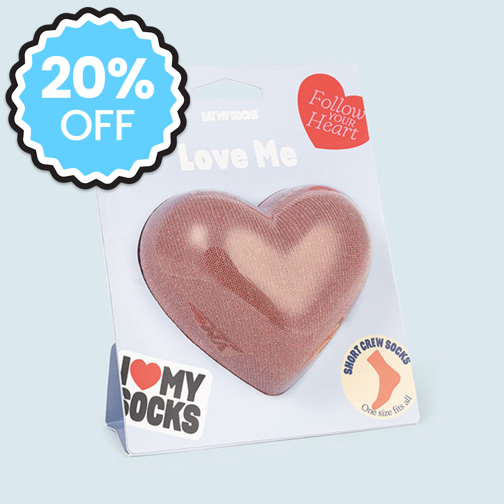 Eat My Socks Love You Red Heart Adult Novelty Socks