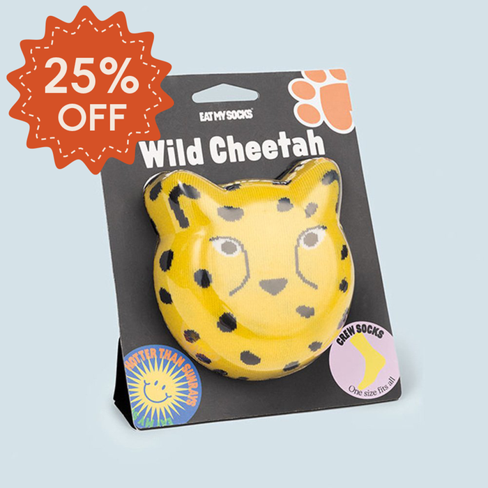 Wild About You Cheetah Adult Novelty Socks