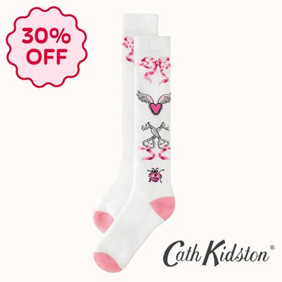 Cath Kidston Pretty Heart Print Socks