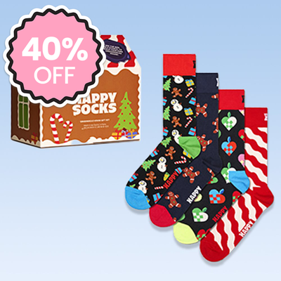 Happy Socks 4pk Gingerbread House Gift Set (3-7)